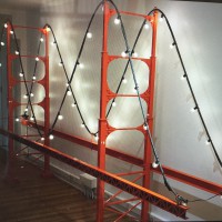 SF Golden Gate Bridge Replica - powder coated steel and lighting